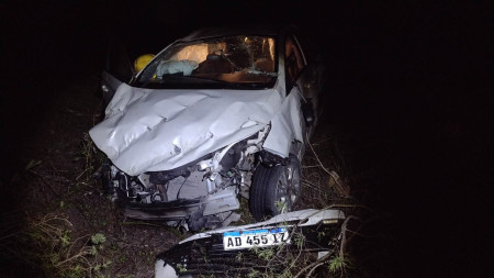 Despiste y vuelco en la Ruta Provincial N° 19: un conductor hospitalizado